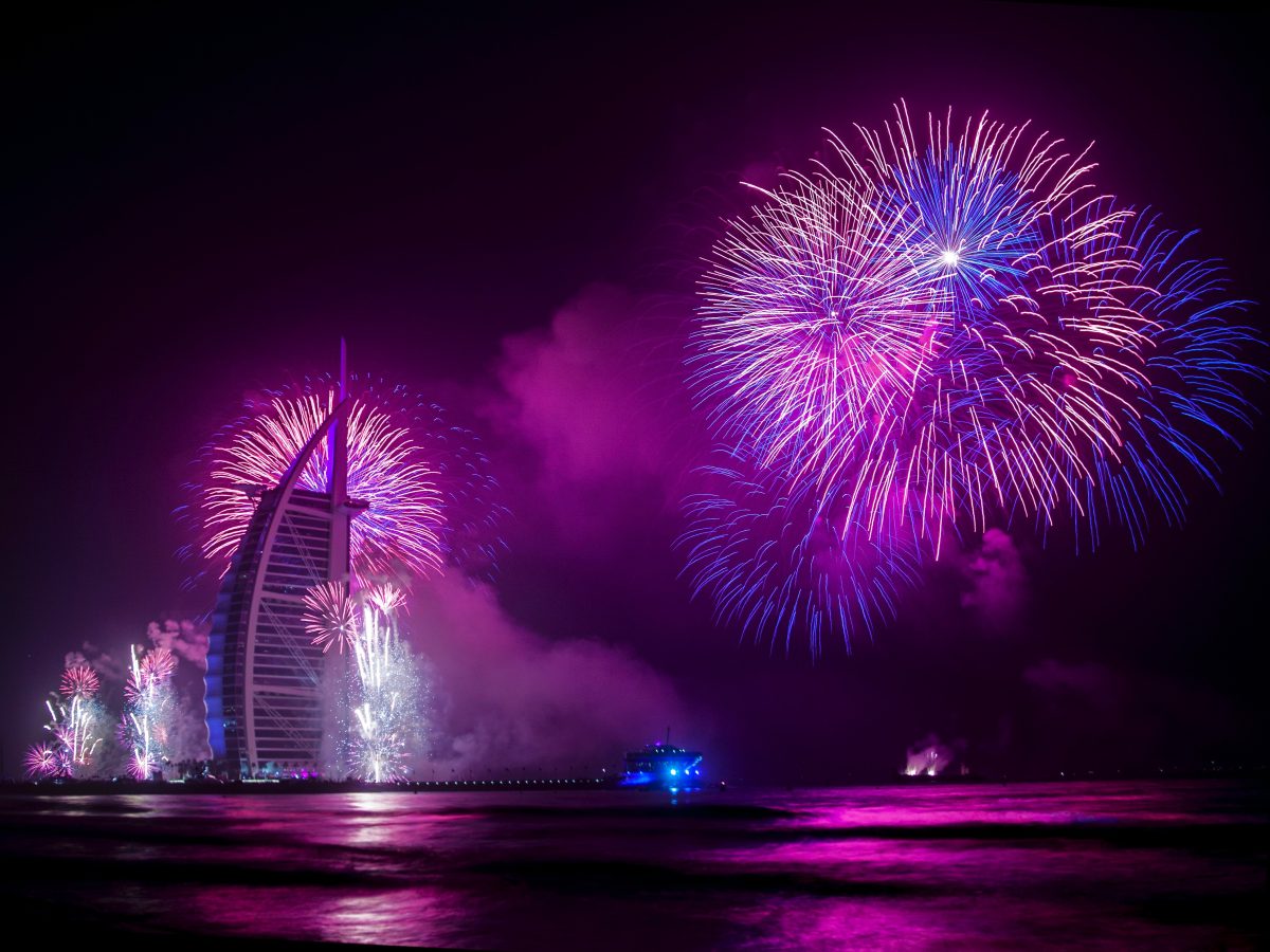 Burj Al Arab is one of the most famous locations for New Year's Eve fireworks in Dubai (Credit: Pexels)